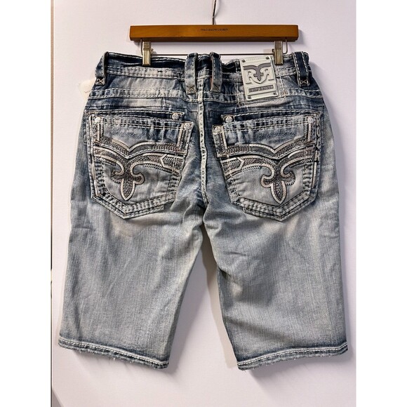 NWOT ROCK REVIVAL MEN'S SHORTS JEAN SHORTS 34 , 36,40  ASHER Stretch - Picture 10 of 14